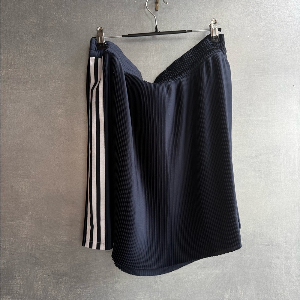 Adidas Navy Blue Pleated Skirt with Stripes